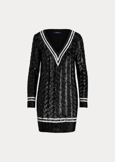 Vestido Polo Ralph Lauren Sequined Cricket Sweat Mulher 92315-XGVP